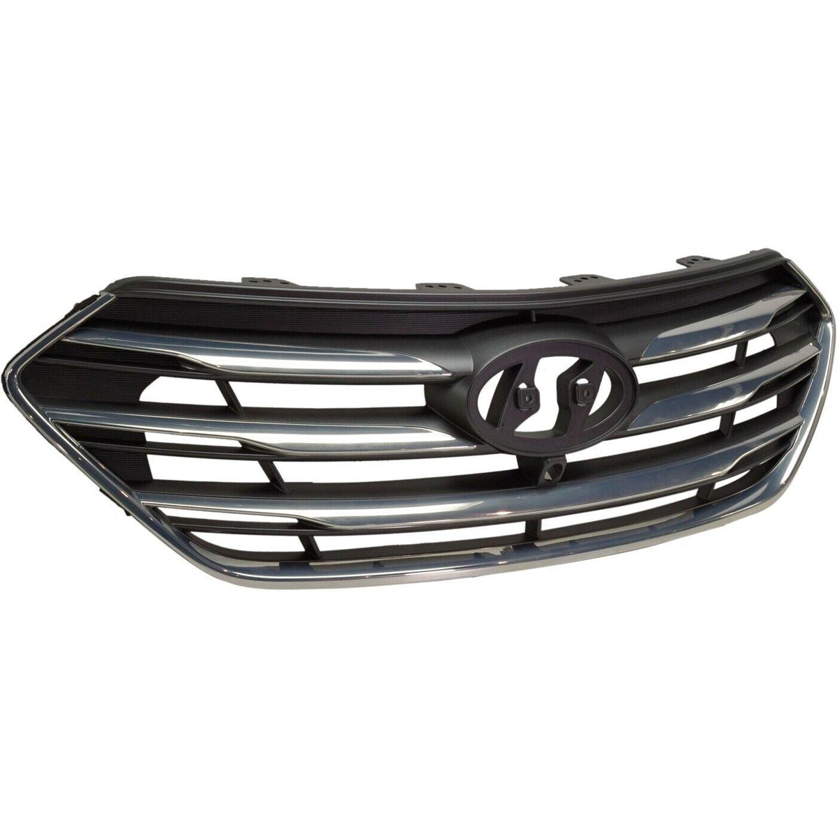 Front Grille Assembly For 2017-2018 Hyundai Santa Fe Sport - Painted Gray Shell & Insert - 863514Z500 Replacement