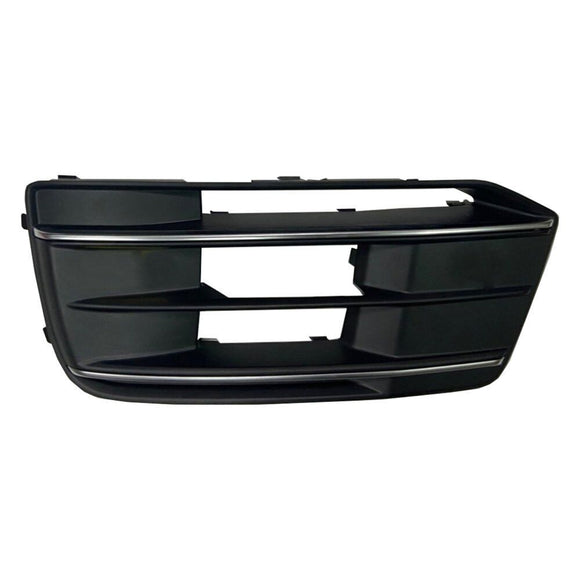 Grille Front Driver Side Audi Q5 2020 Textured Matte Black With Chrome Trim Without Adaptive Cruise , Au1038147