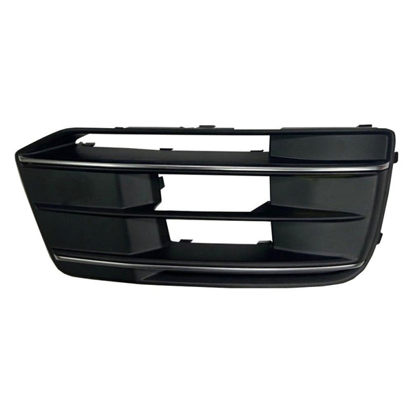 Grille Front Passenger Side Audi Q5 2020 Textured Matte Black With Chrome Trim Without Adaptive Cruise , Au1039147