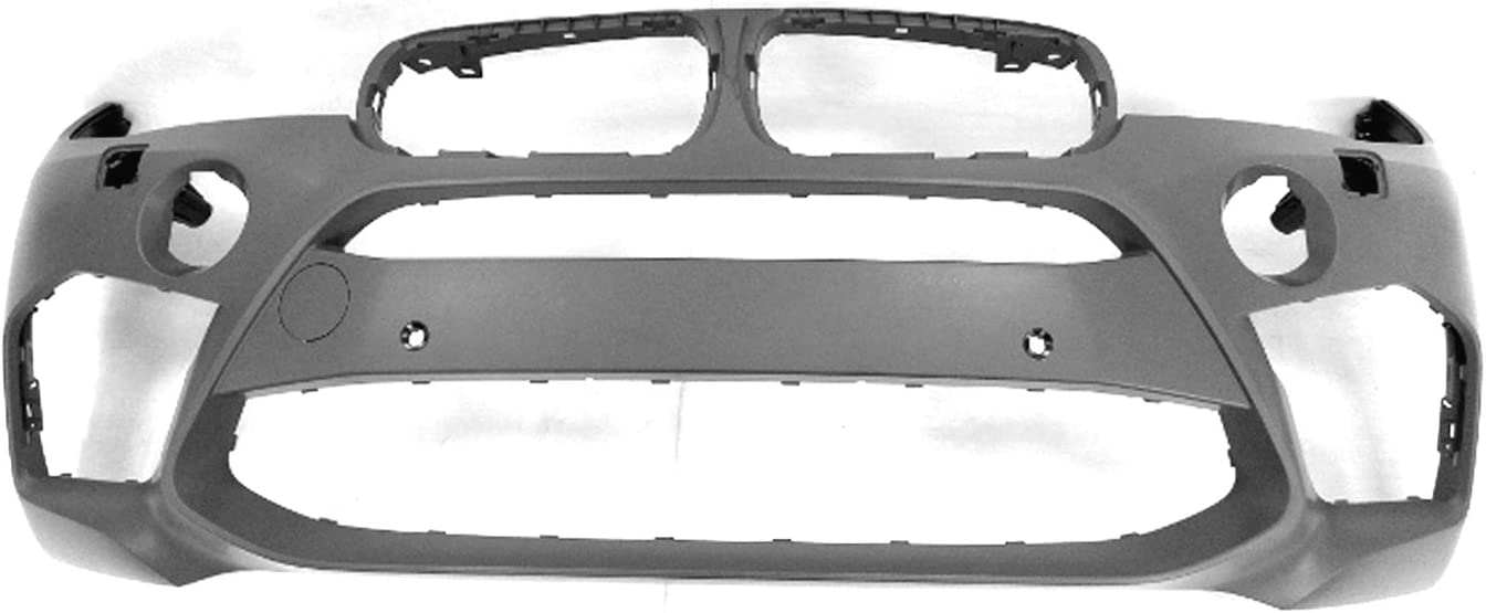 Pare-chocs avant apprêté pour BMW X6 (2015-2019) avec capteur d'aide au stationnement et lave-phares (sans assistance au stationnement), référence BM1000436 - Hunt Parts