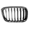Grille Passenger Side Bmw X4 2019-2021 Chrome Front Ame With Black Slats/Silver Front Edge Without M-Pkg , Bm1200307