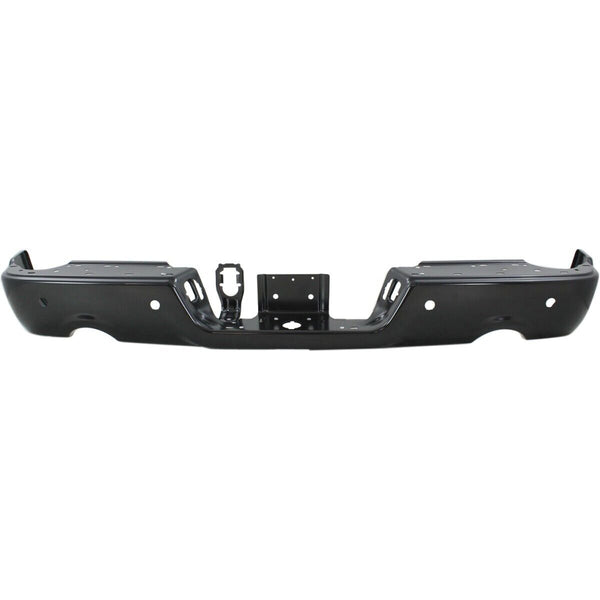 Bumper Rear Assembly Dodge Ram 1500 2009-2010 Black Ptm With Sensor For 1500 Without Dual Exhaust , Ch1102373
