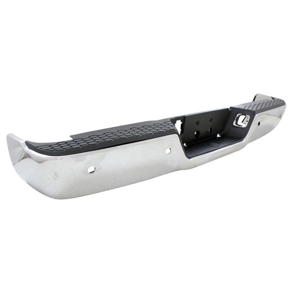 Bumper Rear Assembly Dodge Ram 1500 2009-2010 Chrome With Sensor For 1500 Model Without Dual Exhaust , Ch1103122U