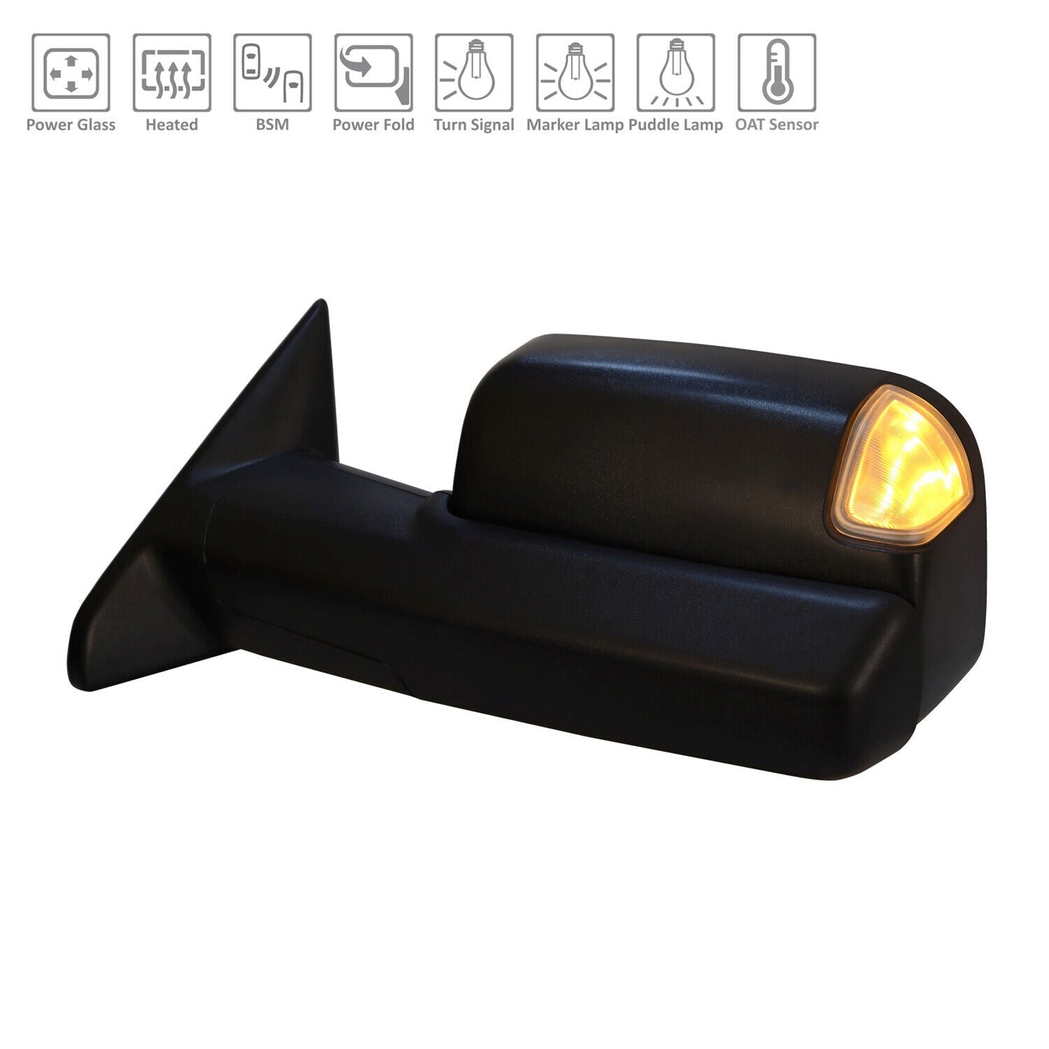 Rétroviseur extérieur côté conducteur chauffant électrique pour Ram 3500 (2019-2022), CH1320508