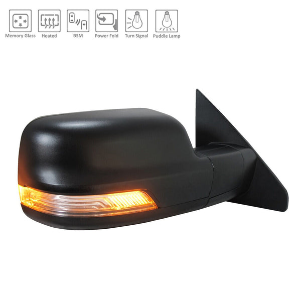 Mirror Passenger Side Ram Ram 1500 2019-2022 Power Heated Textured With Blind Spot/Power Fold/Memory/Puddle Lamp/Signal , Ch1321523