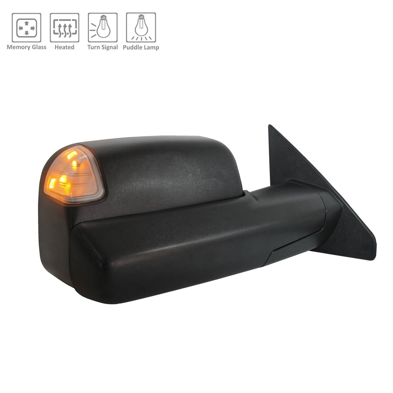 Rétroviseur extérieur côté conducteur pour Ram 1500 (2019-2022), électrique et chauffant, CH1321528 - Hunt Parts