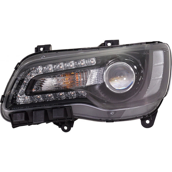 Head Lamp Driver Side Chrysler 300 2018-2022 Halogen Black High Quality , Ch2502331