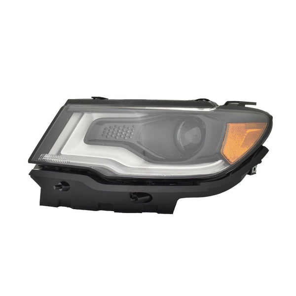 Head Lamp Driver Side Jeep Compass 2019-2021 Hid With Led Accent High Quality , Ch2502333