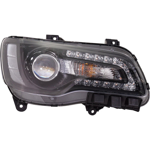 Head Lamp Passenger Side Chrysler 300 2018-2022 Halogen Black High Quality , Ch2503331