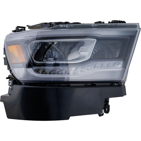 Head Lamp Passenger Side Ram Ram 1500 2019-2022 Led Chrome Bezel Without Adaptive/Logo/Module High Quality , Ch2503332