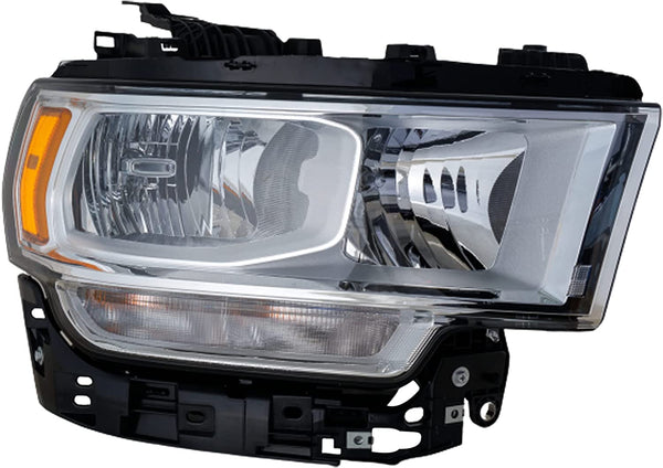 Head Lamp Passenger Side Ram Ram 3500 2019-2022 Halogen Chrome Bezel Without Logo High Quality , Ch2503334