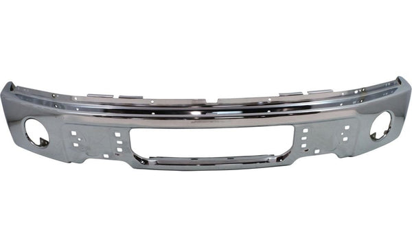 2009-2014 Ford F150 Bumper Face Bar Front Chrome With Fog Lamp Hole , FO1002411U