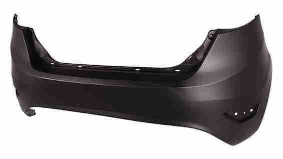 Pare-chocs arrière Ford Fiesta Hatchback 2011-2019 apprêté, sans trou pour capteur (mais marqué pour la découpe), sauf modèle ST, Capa, FO1100701C