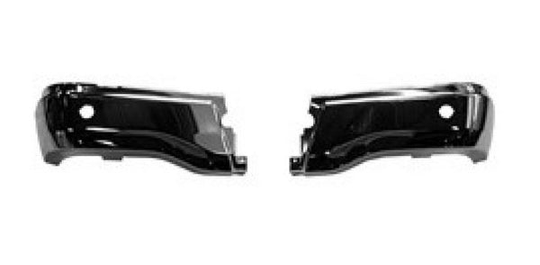 2019-2021 Ford Ranger Bumper Face Bar Rear Chrome Steel With Sensor With 2Pc Driver Side Passenger Side Set