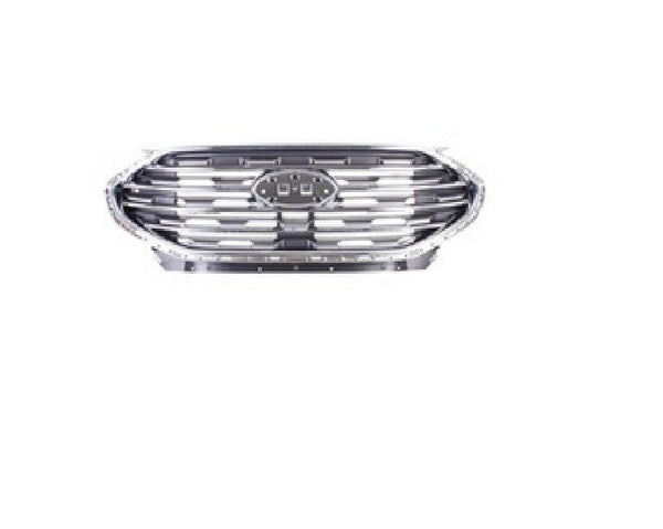 Grille Front Ford Edge 2019-2023 Chrome Bar Style Without Camera Se/Sel/Titanium , Fo1200644