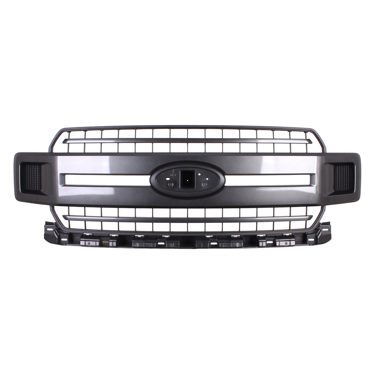Calandre avant Ford F150 2018-2020 avec barre décorative grise 1 pièce, Fo1200653 - Hunt Parts