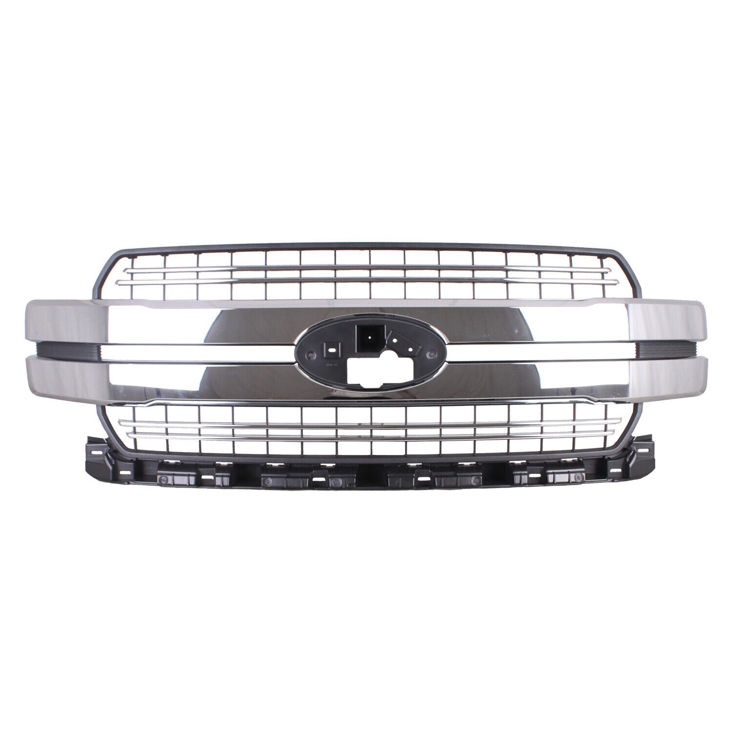 Calandre avant Ford F150 2018-2020 avec 2 barres chromées, Fo1200654 - Hunt Parts