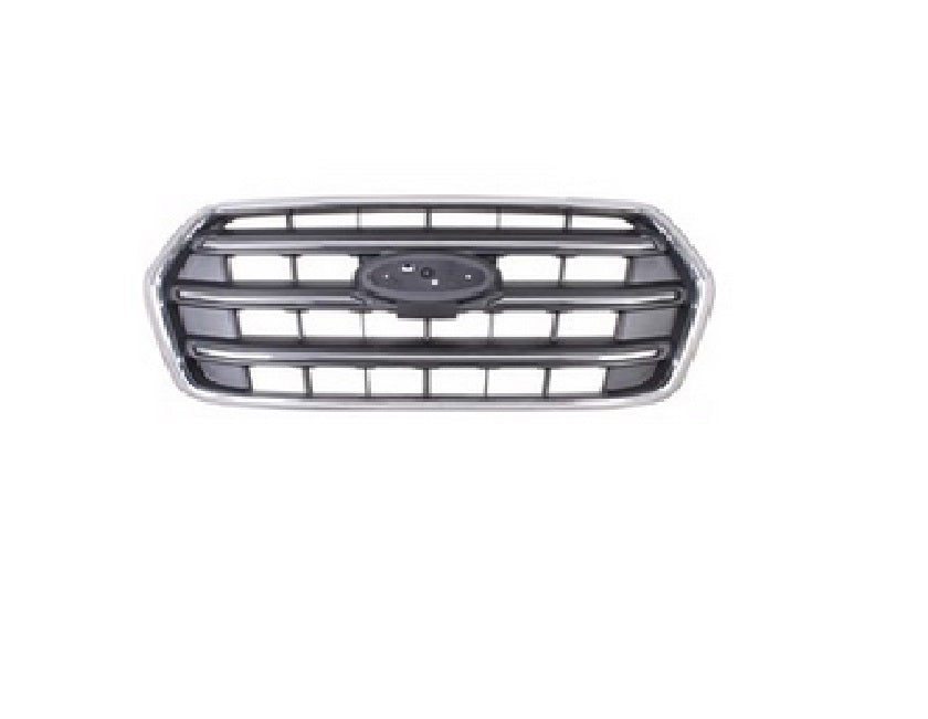 Calandre avant Ford Transit T-350HD passager 2020, barres noires texturées avec moulure chromée, sans emblème ni caméra, Fo1200667 - Hunt Parts