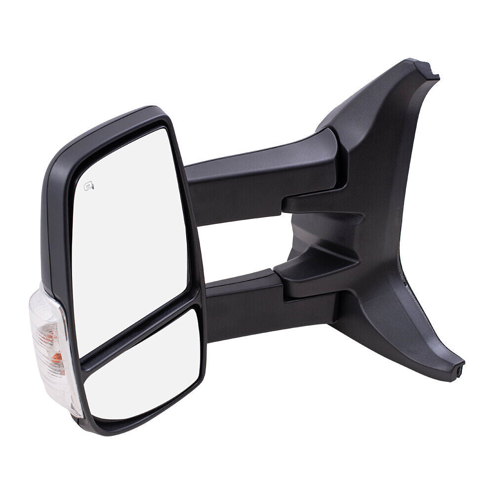 Rétroviseur extérieur côté conducteur pour Ford Transit T-250 Cargo (2015-2019), électrique, chauffant, texturé, avec indicateur d'angle mort et clignotant, référence Fo1320627 - Hunt Parts