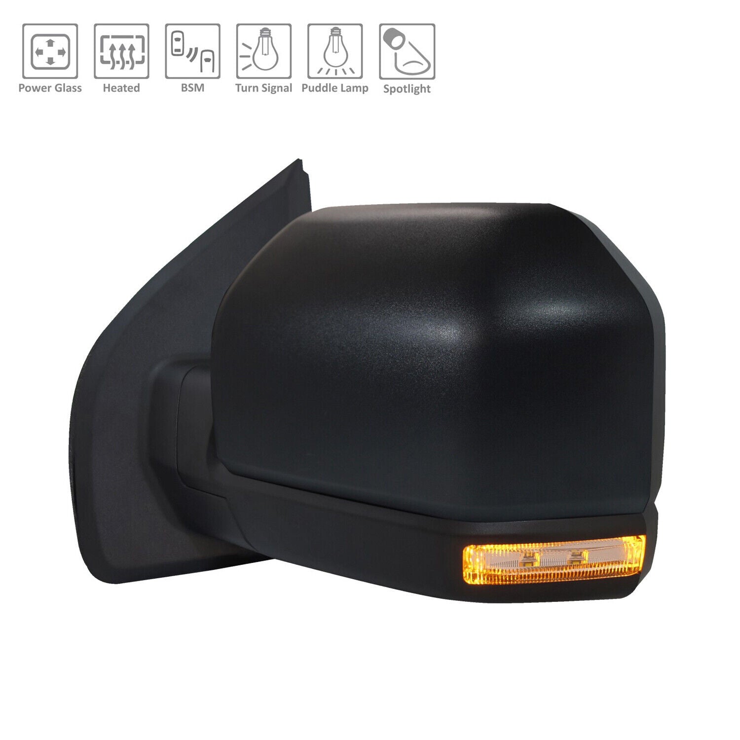 Rétroviseur extérieur gauche chauffant électrique texturé pour Ford F150 2019-2020, FO1320656