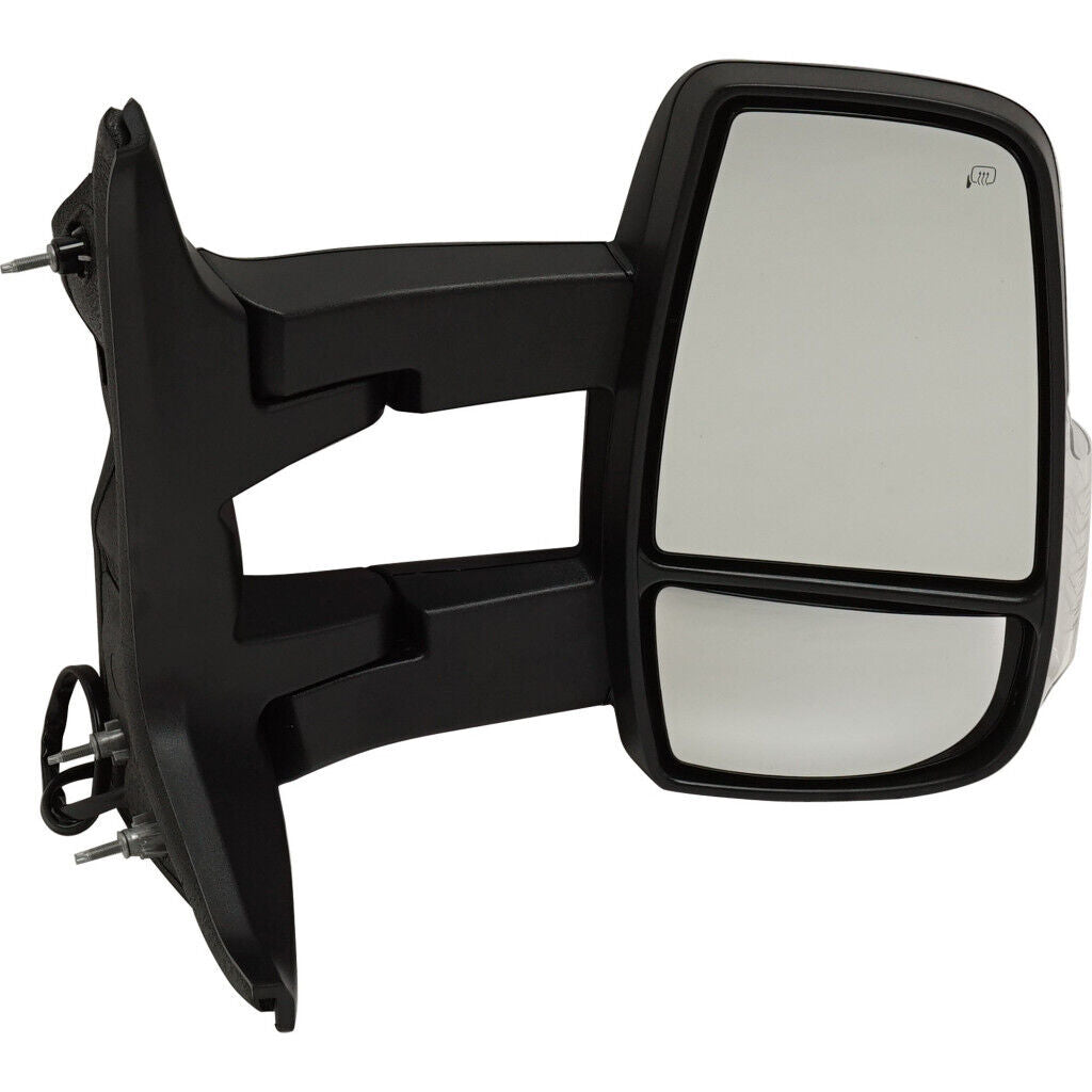 Rétroviseur extérieur côté passager pour Ford Transit T-250 Cargo (2015-2019), électrique, chauffant, texturé, avec indicateur d'angle mort et bras long, référence Fo1321627 - Hunt Parts