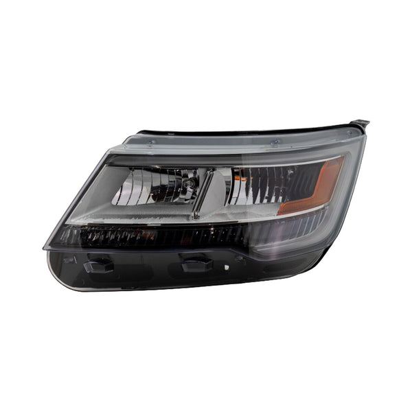 Head Lamp Driver Side Ford Explorer 2018-2019 Black Housing High Quality , Fo2502389