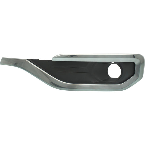 Fog Lamp Bezel Front Driver Side Gmc Acadia 2017-2019 With Smoked Chrome Molding , Gm1038208