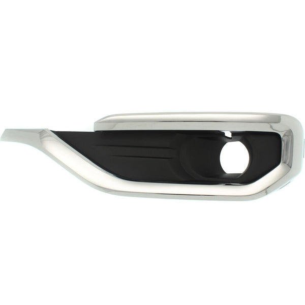 Fog Lamp Bezel Front Driver Side Gmc Acadia 2017-2019 With Chrome Molding Exclude All-Terear Ain Package , Gm1038209