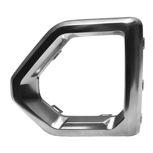 Fog Lamp Bezel Front Driver Side Gmc Sierra 1500 2019-2021 Smoked Chrome , Gm1038259