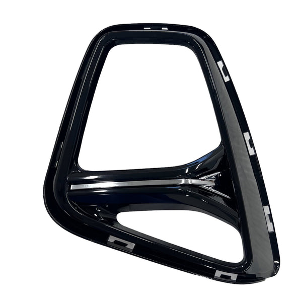 Head Lamp Bezel Driver Side Chevrolet Blazer 2019-2022 Ptd Black With Chrome Molding , Gm1038260