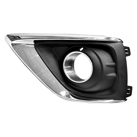 Fog Lamp Bezel Driver Side Buick Envision 2019-2020 Black With Chrome Moldings , Gm1038266