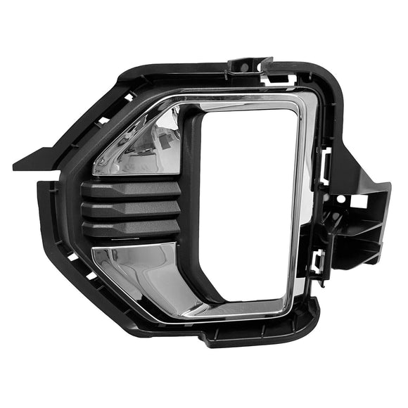 Fog Lamp Bezel Driver Side Gmc Canyon 2021-2022 Black With Bright Chrome Molding , Gm1038276