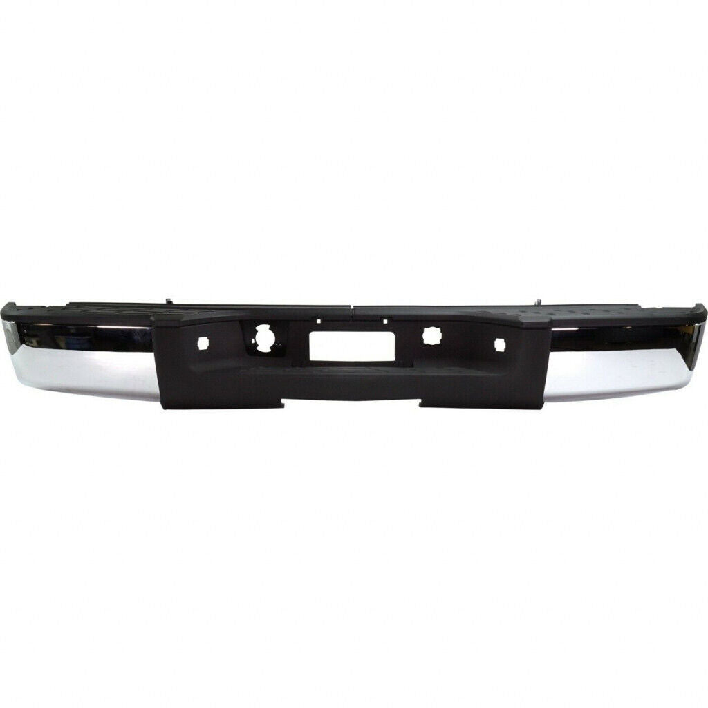 Pare-chocs arrière chromé pour Chevrolet Silverado 1500 (2008-2013) avec barre d'armature/attelage (sans capteur), référence GM1103147U - Hunt Parts