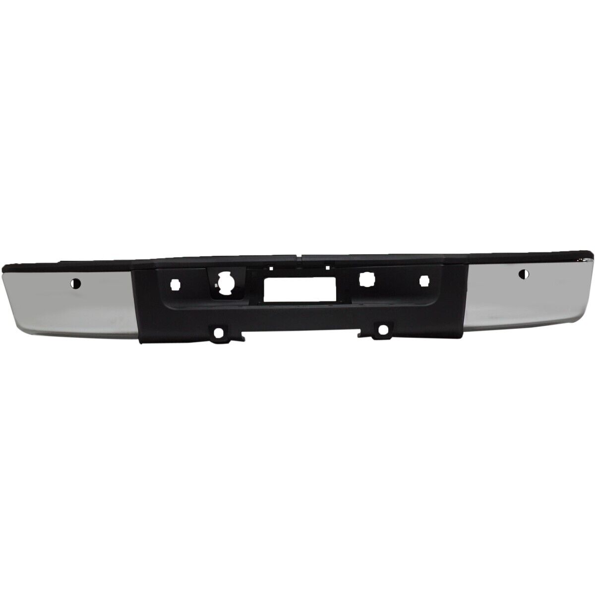Pare-chocs arrière chromé pour Chevrolet Silverado 1500 (2008-2013), sans protections latérales, embouts ni capteur, référence GM1103148U - Hunt Parts