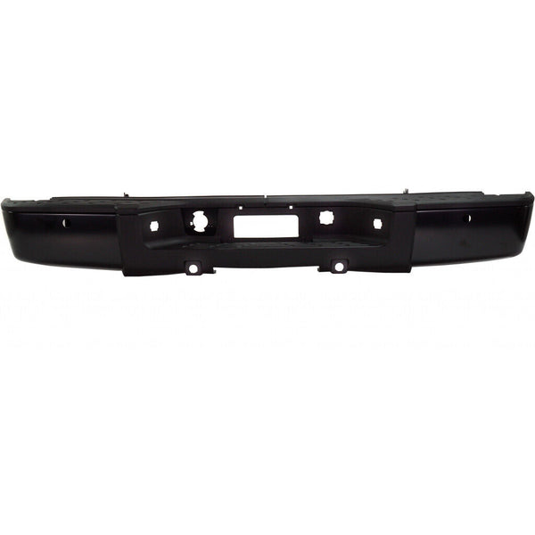Bumper Rear Assembly Chevrolet Silverado 1500 2007-2013 Black Edp With Rebar/End Caps/Outer Pads/Sensor , Gm1103149U