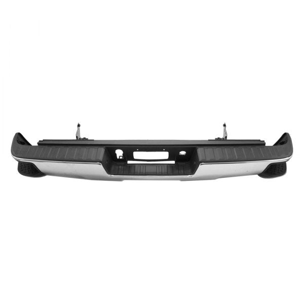 Pare-chocs arrière chromé pour Chevrolet Silverado 1500 (2015-2018), sans capteur d'aide au stationnement, référence GM1103220 - Hunt Parts