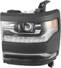 Head Lamp Driver Side Chevrolet Silverado 1500 2016-2018 Led Ptm Bezel Capa , Gm2502456C