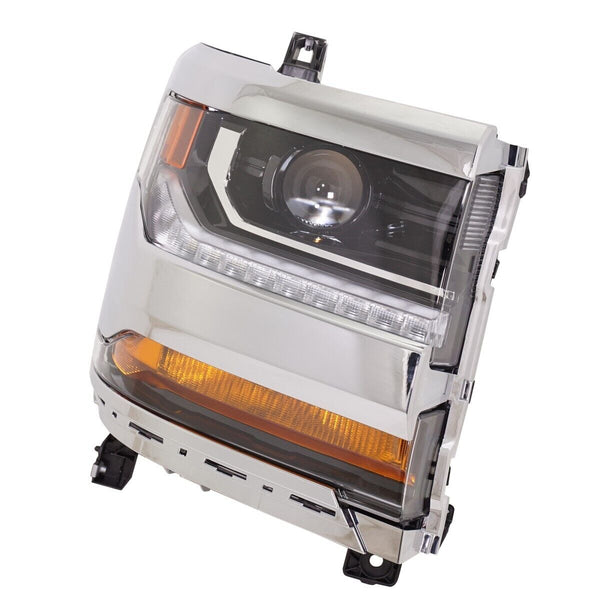 Head Lamp Passenger Side Chevrolet Silverado 1500 2016-2018 Hid With Chrome Bezel High Quality , Gm2503445