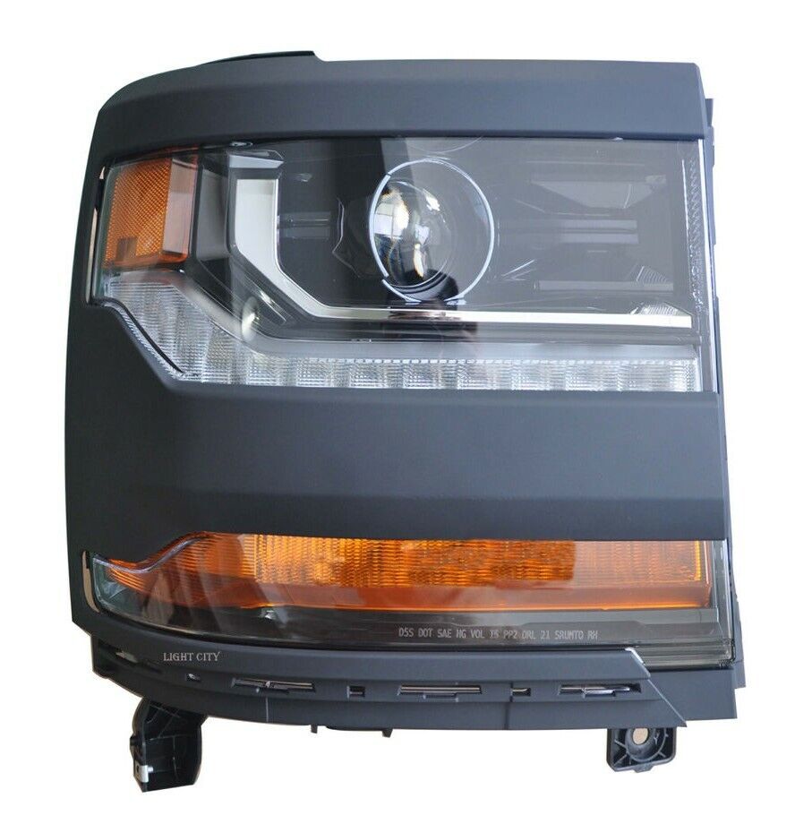 Phare avant côté passager pour Chevrolet Silverado 1500 2016-2018, ampoule HID PTM haute qualité, référence GM2503451 - Hunt Parts