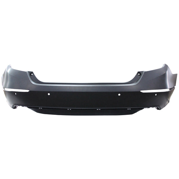 Bumper Rear Honda Accord Hybrid 2021-2022 Primed With Park Assist Sensor / Chrome Molding , Ho1100325