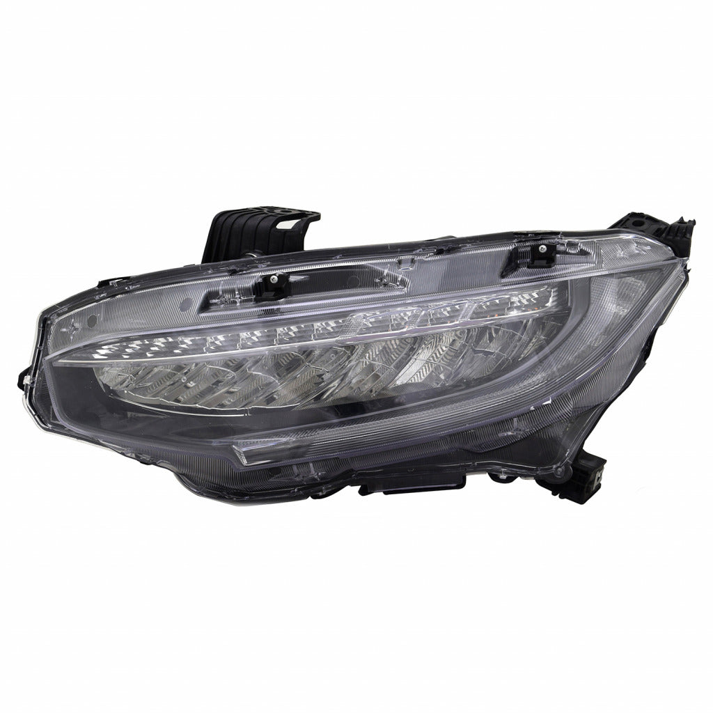 Phare avant gauche à DEL pour Honda Civic Coupé 2019, version Touring, fabriqué aux États-Unis et au Canada, de haute qualité, référence HO2502195 - Hunt Parts