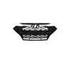 Grille Front Hyundai Elantra Sedan 2019-2020 Gloss Black With Satin Molding Without Emblem , Hy1200246
