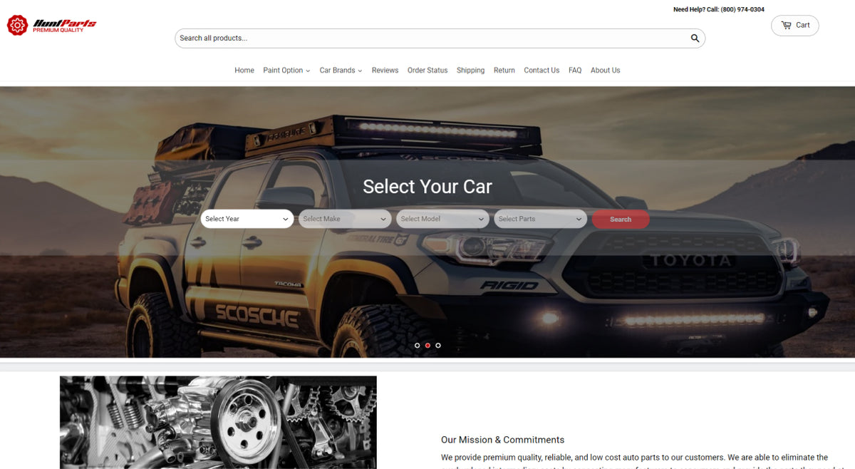 Auto Body Parts Online Store Car Parts in Canada