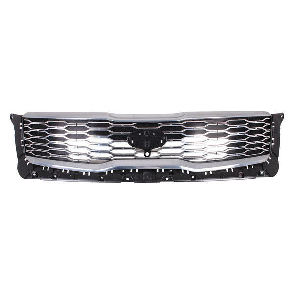 Grille Front Kia Telluride 2020-2022 Silver With Satin Chrome Outer Molding With Camera , Ki1200210