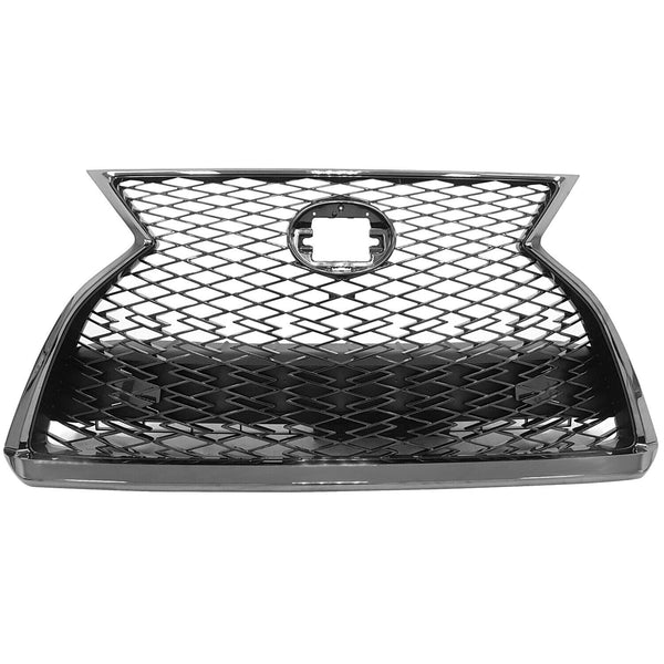 Grille Front Lexus Rx350 2020-2022 Black With Smoked Chrome Molding Without Camera/Park Assist Sensor , Lx1200214