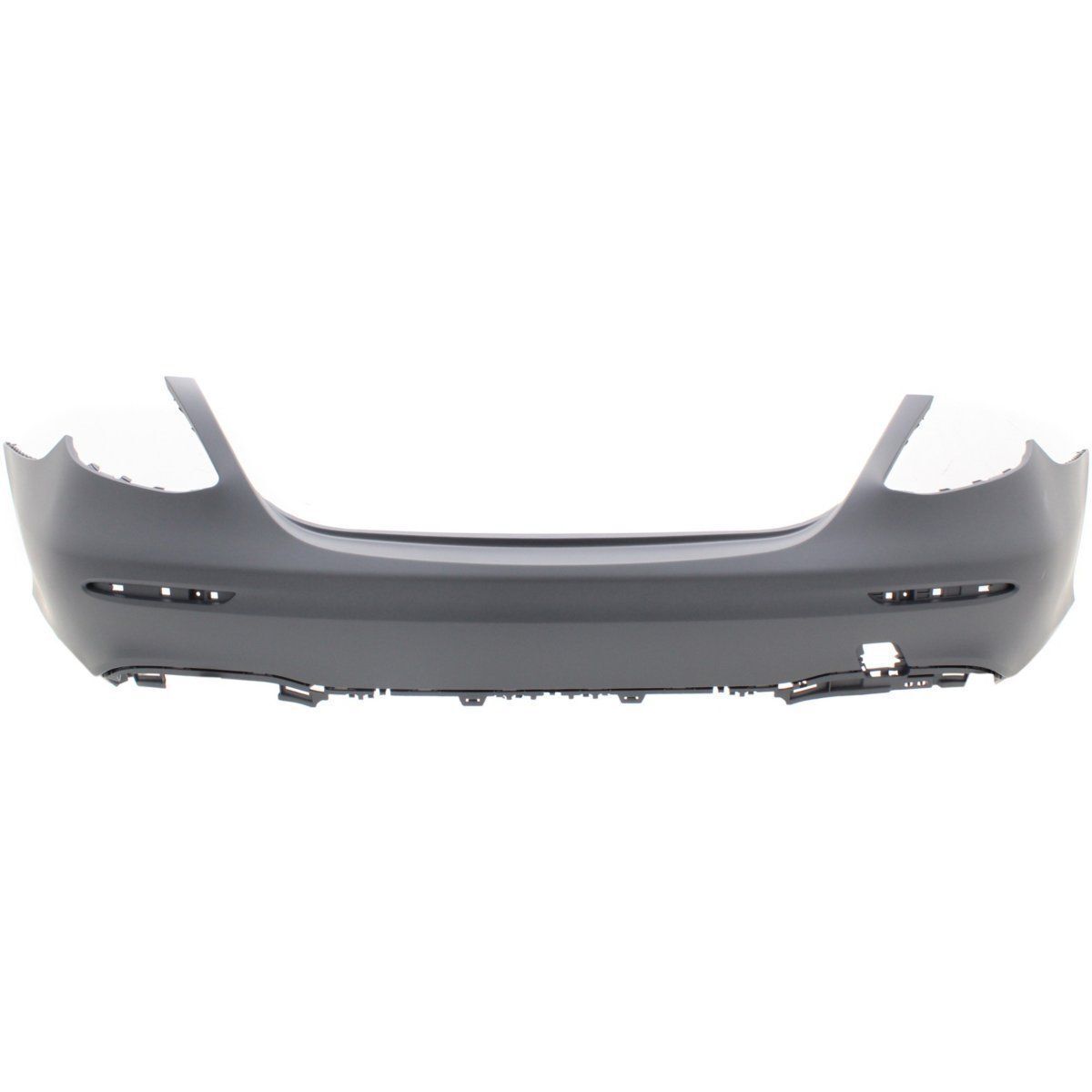 Pare-chocs arrière Mercedes E300 2017-2019 apprêté PTM pour Sport/AMG sans rainures de moulure/compatible avec l'assistance active au stationnement, MB1100401C - Hunt Parts