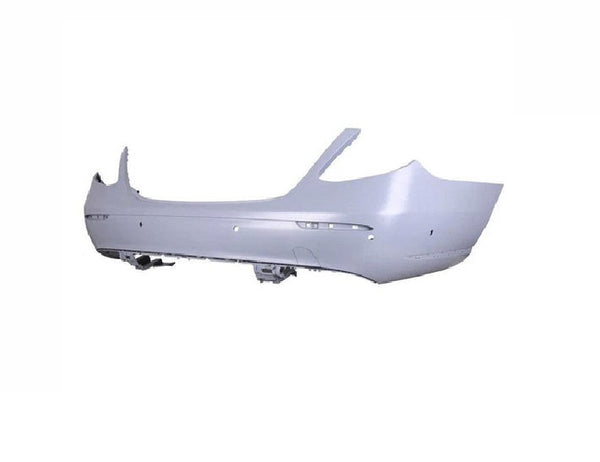 Bumper Rear Mercedes E300 2017-2019 Primed Ptm For Sedan With Luxury Pkg / Molding Grooves/ 6 Park Assistsensor , Mb1100417