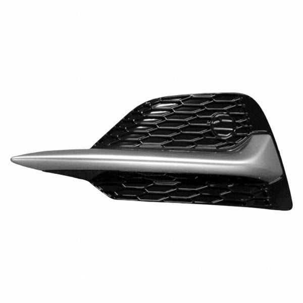 Grille Front Driver Side Nissan Qashqai 2020-2023 Ptd Black With Silver Molding , Ni1038171