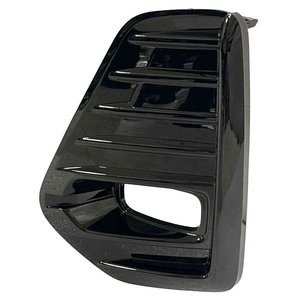 Fog Lamp Bezel Front Driver Side Nissan Kicks 2021-2023 Ptd Gloss Black , Ni1038184