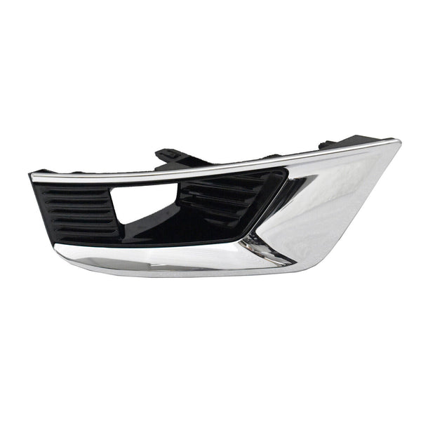 Fog Lamp Bezel Front Passenger Side Nissan Armada 2021-2022 Gloss Black Chrom Trim Exclude Midnigt Edition , Ni1039182